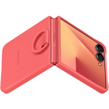 Samsung Galaxy Flip7 szilikon tok gyűrűvel, koral (EF-PF766TREGWW) tok és táska