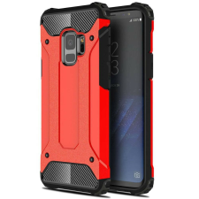 Samsung Galaxy M32 4G SM-M325F, Műanyag hátlap védőtok, Defender, fémhatású, piros tok és táska