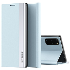 Samsung Galaxy Note 20 Ultra / 20 Ultra 5G SM-N985 / N986, Oldalra nyíló tok, stand, Wooze Silver Line, világoskék tok és táska