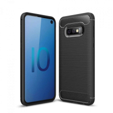 Samsung Galaxy S10e szilikon tok, hátlaptok, telefon tok, karbon mintás, fekete tok és táska