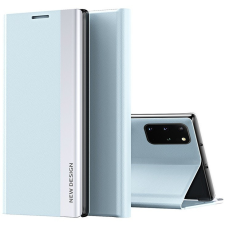  Samsung Galaxy S23 SM-S911, Oldalra nyíló tok, stand, Wooze Silver Line, világoskék tok és táska