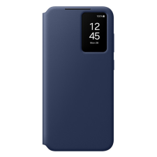 Samsung Galaxy S24 FE Smart View Wallet, gyári flip tok, kék tok és táska