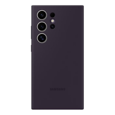  Samsung Galaxy S24 Ultra SM-S928, Szilikon tok, sötétlila, gyári tok és táska