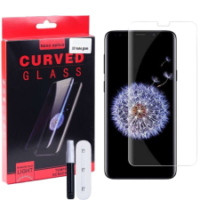 Samsung Galaxy S9 üvegfólia, tempered glass, előlapi, UV, edzett, hajlított mobiltelefon kellék