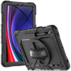  Samsung Galaxy Tab S10 FE 10,9 coll Tablettok (SM-X520, SM-X526) - SOLID360 ütésálló, kitámasztható, fekete tablet tok