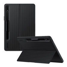Samsung Galaxy Tab S8 11.0 SM-X700 / X706, Műanyag hátlap védőtok, dupla rétegű, gumírozott, stand, fekete, gyári tablet tok