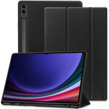  Samsung Galaxy Tab S9 Plus 12.4 SM-X810 / X816B, mappa tok, közepesen ütésálló, érintőceruza tartóval, Trifold, TP SC Pen, fekete tablet tok