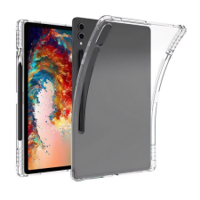  Samsung Galaxy Tab S9 Ultra 14.6 SM-X910 / X916B, Szilikon tok, közepesen ütésálló, légpárnás sarok, érintőceruza tartóval, átlátszó tablet tok