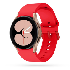  Samsung Galaxy Watch 5 / 5 Pro 40 / 44 / 45 okosóra szíj - piros szilikon szíj okosóra kellék