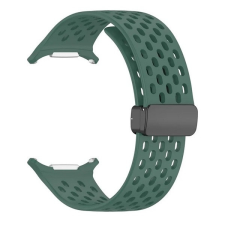  Samsung Galaxy Watch Ultra (47mm) SM-L705, szilikon pótszíj, lyukacsos, légáteresztő, sötétzöld okosóra kellék
