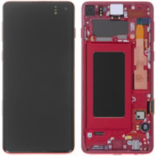 Samsung GH82-18850A Gyári Samsung Galaxy S10 piros OLED LCD kijelző érintővel mobiltelefon, tablet alkatrész