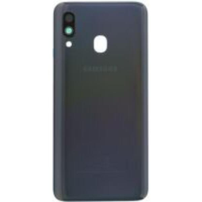 Samsung GH82-19406D Gyári akkufedél hátlap - burkolati elem Samsung Galaxy A40, fekete mobiltelefon, tablet alkatrész