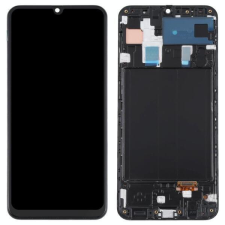 Samsung GH82-19725A Gyári Samsung Galaxy A30 OLED kijelző érintővel fekete kerettel, előlap mobiltelefon, tablet alkatrész