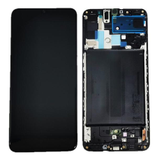 Samsung GH82-19787A Gyári Samsung Galaxy A70 LCD kijelző érintővel fekete kerettel előlap mobiltelefon, tablet alkatrész