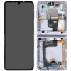 Samsung GH82-30239D Gyári Samsung Galaxy Z Flip4 OLED kijelző érintővel Ezüst kerettel előlap