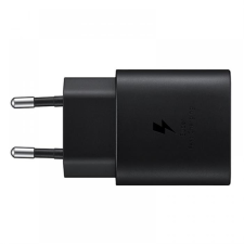 Samsung hálózati adapter, 25W PD USB-C, Fekete mobiltelefon kellék