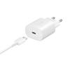 Samsung Hálózati töltő adapter, 25W, USB Type-C aljzat, USB Type-C kábellel, PD 3.0, PDO / PPS, gyorstöltés, Samsung, fehér, gyári