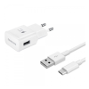 Samsung hálózati töltő USB aljzat (5V / 2A, gyorstöltés támogatás + EP-DR140AWE Type-C kábel 80cm) FEHÉR Xiaomi Poco F5 Pro, Huawei P30 Pro, Huawei Nova 4, Huawei P30 Lite (Nova 4e), Alcatel
