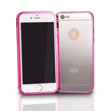 Samsung J500 Galaxy J5 pink rózsaszín alumínium bumper tükrös hátlaptok tok és táska