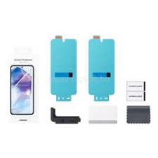 Samsung képernyővédő fólia 2db (törlőkendő + segédkeret) ÁTLÁTSZÓ (EF-UA556CTEGWW) mobiltelefon kellék