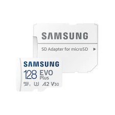Samsung memóriakártya transflash 128gb (microsdxc evoplus blue - class 10, uhs-1) + sd adapter memóriakártya