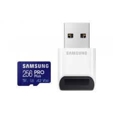 Samsung MicroSD kártya - 256GB MB-MD256KB/WW (PRO PLUS kártyaolvasóval, UHS-I, R160/W120, adapter, 256GB) memóriakártya