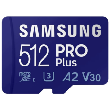 Samsung MicroSDXC 512GB PRO Plus + USB-adapter memóriakártya