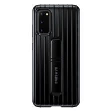 Samsung műanyag telefonvédő (dupla rétegű. gumírozott. asztali tartó) FEKETE tok és táska