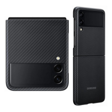 Samsung műanyag telefonvédő (kevlár borítás) FEKETE [Samsung Galaxy Z Flip3 5G (SM-F711)] tok és táska