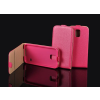 Samsung N920 Galaxy Note5 rózsaszín szilikon keretes vékony flip tok
