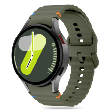 Samsung Okosóra kiegészítők Samsung Galaxy Watch 5 / 5 Pro (40 / 44 / 45 mm) - TECH-PROTECT Sport - zöld szilikon szíj (20 mm szíj szélesség) okosóra kellék