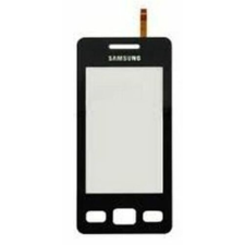 Samsung S5260 Star 2, Érintőplexi, fekete mobiltelefon, tablet alkatrész