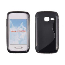 Samsung S5380 Wave Y, Szilikon tok, S-Case, fekete tok és táska