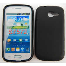 Samsung S7570/S7572 Galaxy Trend 2, Szilikon tok, S-Case, fekete tok és táska