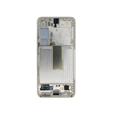 Samsung S911 Galaxy S23 kompatibilis LCD kijelző + érintő, kerettel, krém mobiltelefon, tablet alkatrész