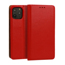Samsung S921 Galaxy S24, Oldalra nyíló flip tok, Book Special (valódi olasz bőr), piros tok és táska
