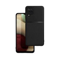 Samsung Samsung Galaxy A12 Noble Case műbőr bevonatos hátlap tok, Fekete tok és táska