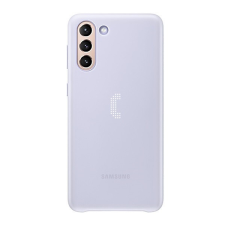 Samsung Samsung Galaxy S21 Plus 5G SM-G996, Műanyag hátlap védőtok, ultravékony, LED világítás, lila, gyári tok és táska