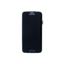 Samsung SM-G925 Galaxy S6 Edge kompatibilis LCD modul, OEM jellegű, fekete mobiltelefon, tablet alkatrész