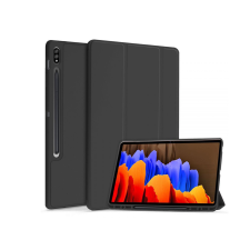  Samsung T730/T736B Galaxy Tab S7 FE 5G 12.4 tablet tok (Smart Case) on/off      funkcióval, Pencil tartóval - black (ECO csomagolás) tablet tok