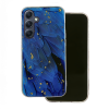 Samsung Telefontok Samsung Galaxy A15 4G / 5G - Gold Glam Blue - mintás műanyag hátlap tok, szilikon kerettel