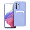 Samsung Telefontok Samsung Galaxy A55 5G - Forcell Card - lila kártyatartós szilikon hátlap tok