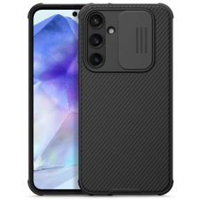 Samsung Telefontok Samsung Galaxy A55 5G - Nillkin csúsztatható kameravédős fekete hátlap tok tok és táska
