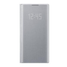 Samsung tok álló (aktív flip, oldalra nyíló, bankkártya tartó, led kijelz&#337;, textil minta) ezüst ef-nn970psegww mobiltelefon kellék