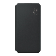 Samsung tok álló (aktív FLIP, oldalra nyíló, bankkártya tartó, LED kijelző) fekete tok és táska