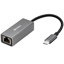 SANDBERG Kábel Átalakító - USB-C Gigabit Network Adapter (ezüst; USB-C bemenet; RJ45 kimenet; Gigabit) kábel és adapter