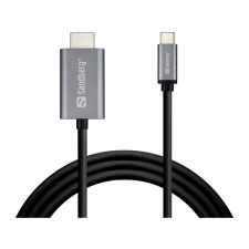 SANDBERG Kábel - USB-C to HDMI (4K/32Hz, fekete, 2m) kábel és adapter