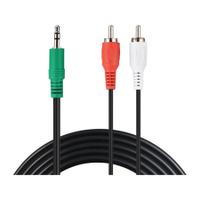 SANDBERG MiniJack-M->2xRCA-M 2m Black kábel és adapter