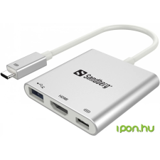 SANDBERG Sandberg USB-C HDMI+USB Mini dokkoló /136-00/ dokkolóállomás