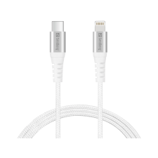 SANDBERG USB-C apa - Lightning apa Adat- és töltőkábel 1m - Fehér kábel és adapter